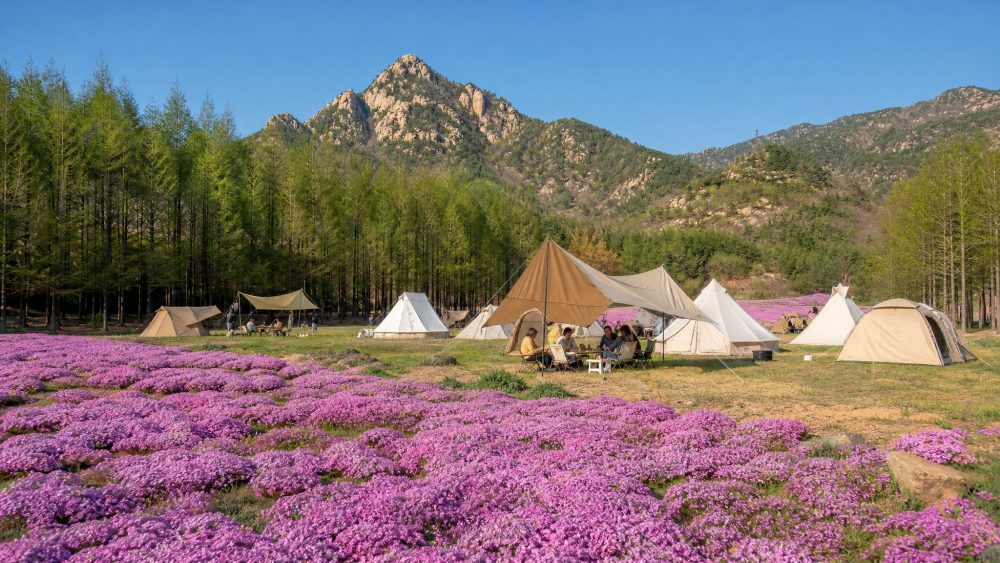 这场“自然露营之昆嵛山篇·花开露营节”由爱往度假养马岛营地与昆嵛