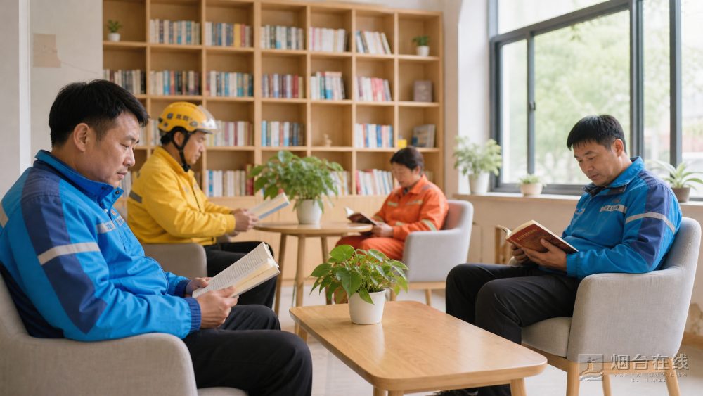 快递员等候间隙可以进来坐坐,社区居民也能随时翻书,驿站原有的休息功能没有