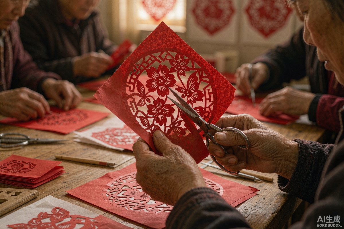 胶东剪纸：贴在窗上的一年